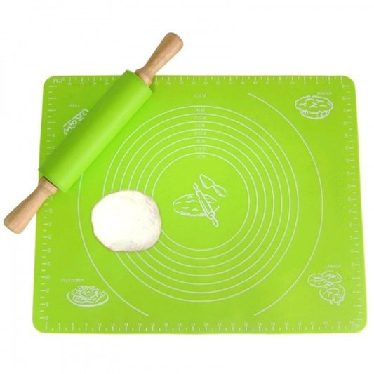 Plansa anti-aderenta din silicon pentru aluaturi+Sucitor rotativ din silicon