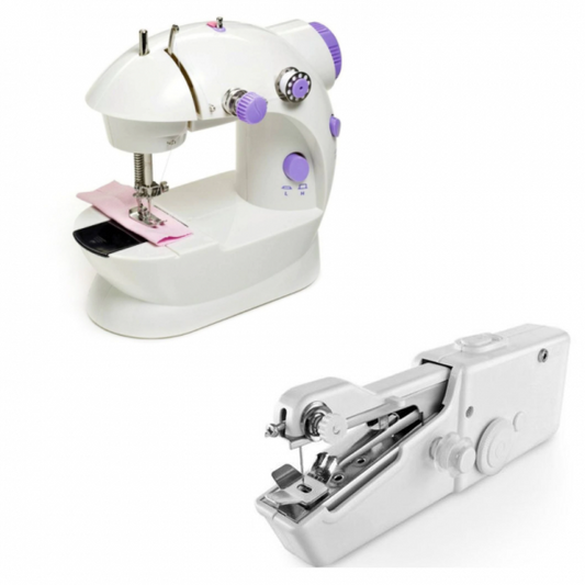 Masina de cusut portabila, electrica + cadou mini masina de cusut manuala