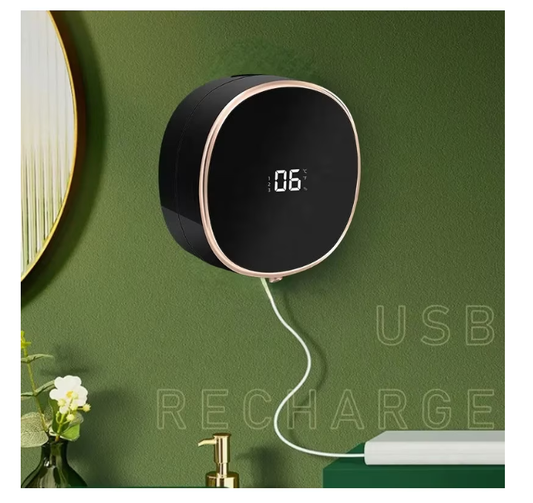 Dispenser automat cu senzor tactil pentru sapun spuma si dezinfectant, afisaj LED, afiseaza bateria si nivel de spumare