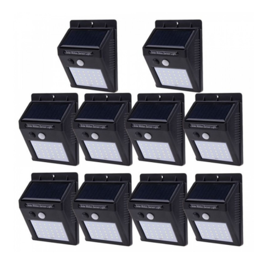 Set 10 lampi solare, portabile, cu senzor, 30 led