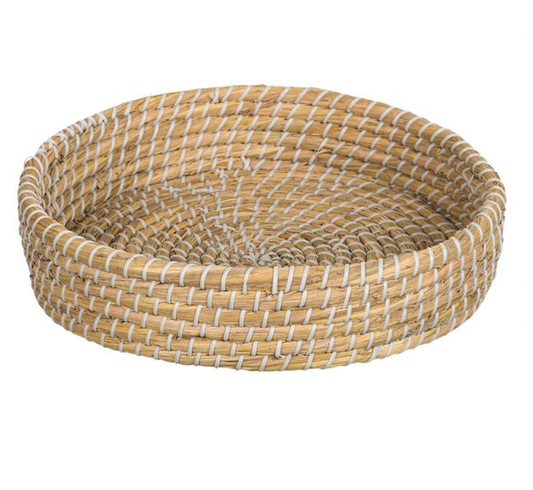 Tava Rotunda din Paie de Culoare Naturala 30x7cm