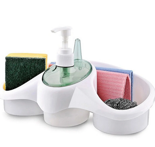 Dispenser detergent vase cu suport pentru burete