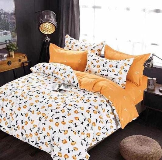 Lenjeire de pat : Galben cu Alb