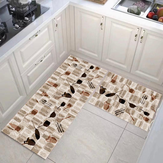 Set 2x covoare de bucatarie oale