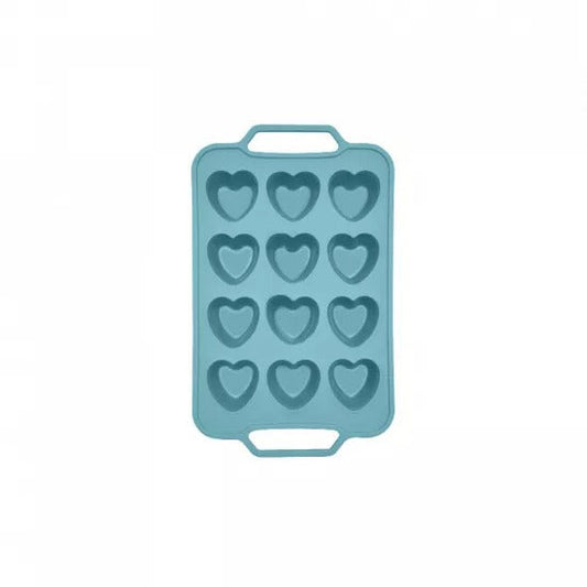 Forma copt 12 prajituri inima, silicon, ideala pentru briose