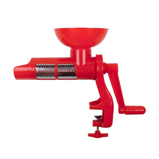 Storcator manual pentru rosii cu sita si cuva colectoare