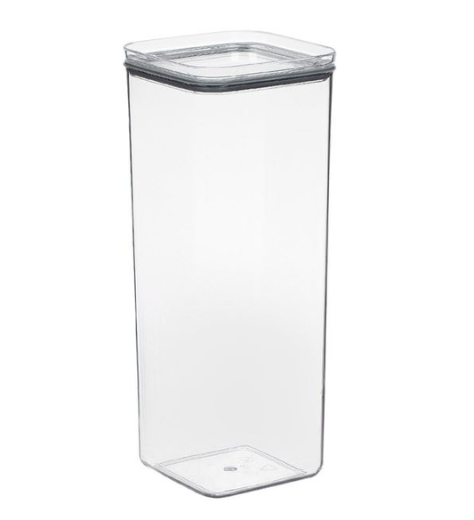 Recipient depozitare alimente transparent din plastic, stivuibil 2L