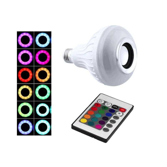 Bec bluetooth LED cu boxa, jocuri de lumini si telecomanda